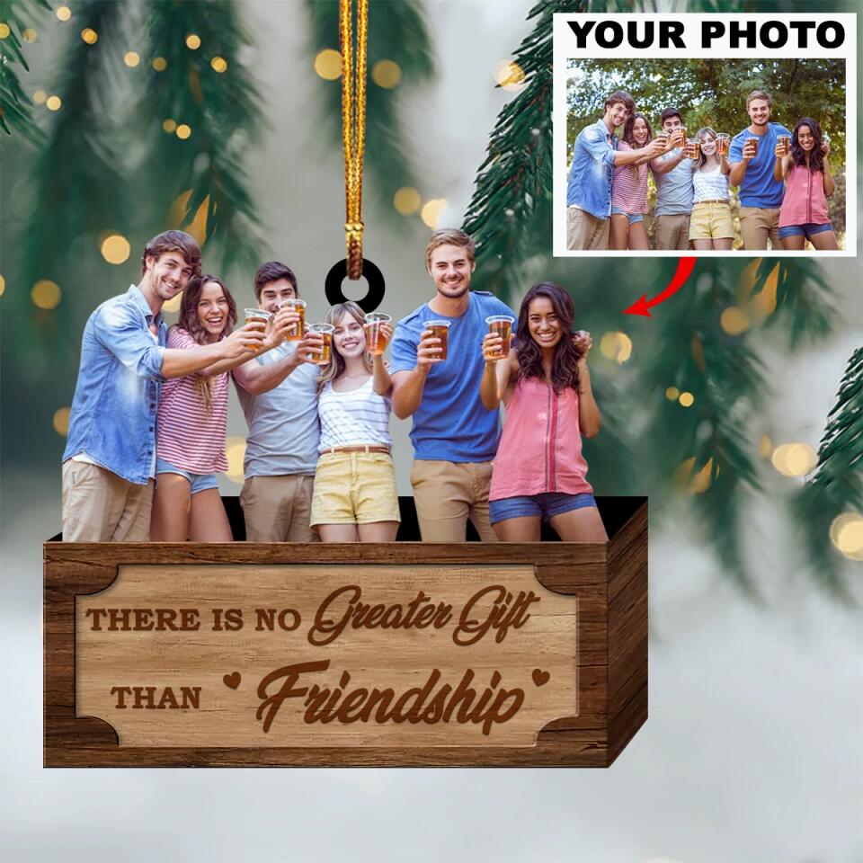 Gift For Family Member - No Greater Gift Than Cousins - Personalized Photo Mica Ornament