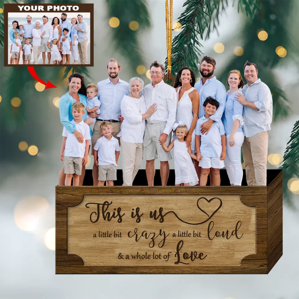 CUSTOM FAMILY CHRISTMAS ORNAMENT - PERSONALIZED ARCYLIC ORNAMENT