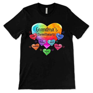 Grandma Sweethearts Pattern Personalized Shirt