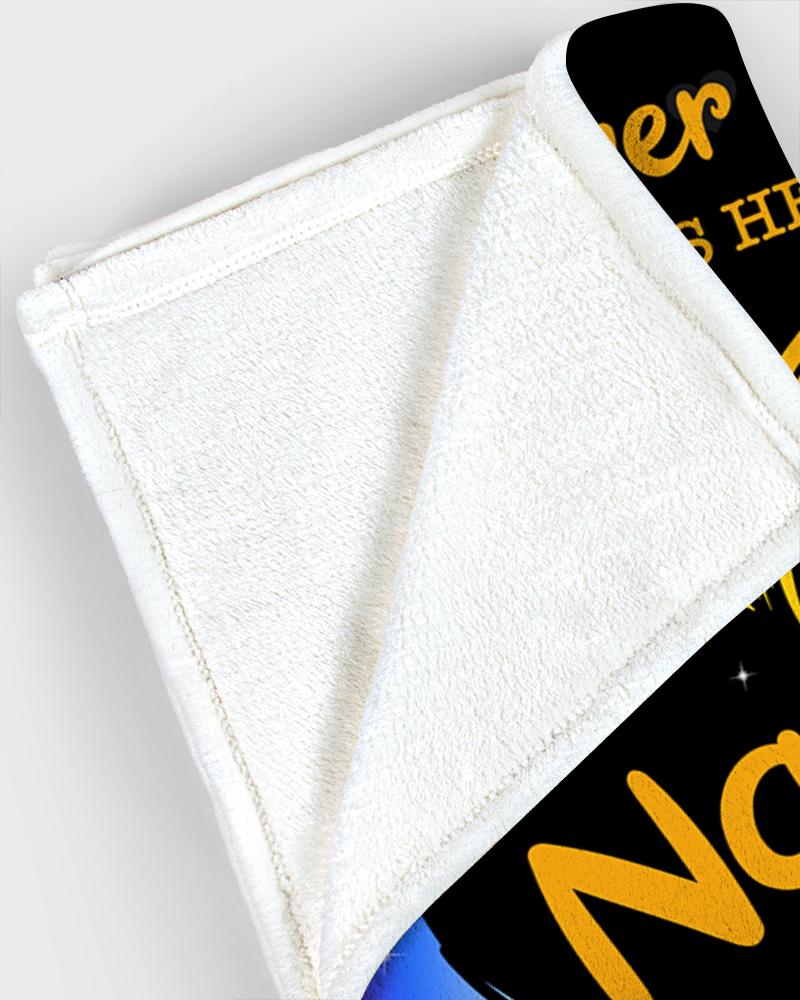Nana Hand Heart Color Blanket With Grandkids Name, Nana Whenever You Touch This Heart You Wil Know That We Love You Blanket, Grandma Nana Blanket