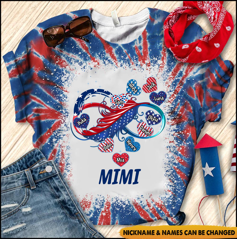 Independence Day  Family Heart Infinity July 4th Gift 3d Tshirt