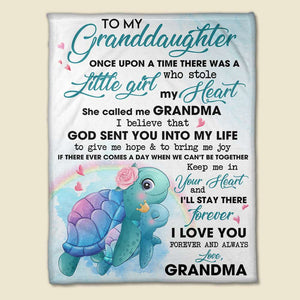 Once Upon A Time Grandma Granddaughter Personalized Blanket