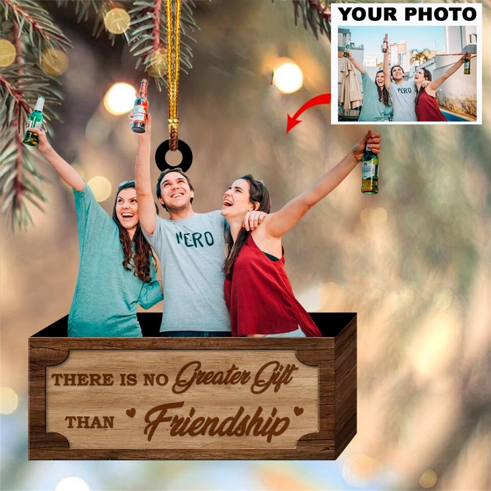 Gift For Family Member - No Greater Gift Than Cousins - Personalized Photo Mica Ornament