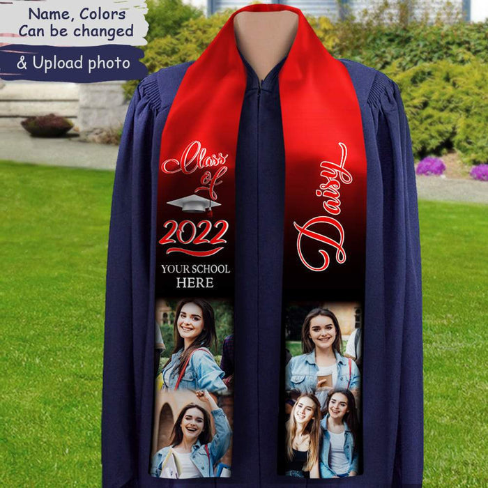 Custom Photo Class of 2023 Stoles Sash For Graduation Day, T368 HN590