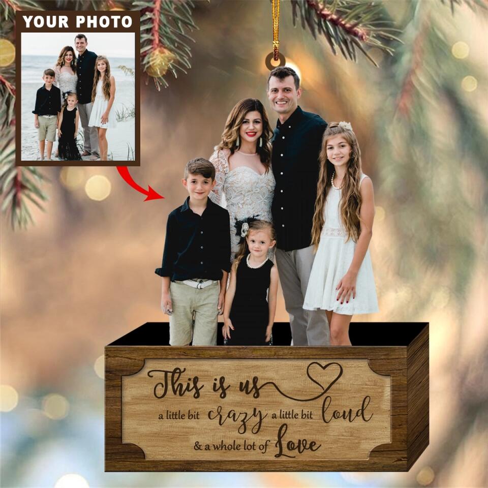 CUSTOM FAMILY CHRISTMAS ORNAMENT - PERSONALIZED ARCYLIC ORNAMENT