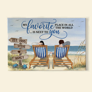 Next To You Is One Of My Favorite Places To Be - Couple On The Beach Poster