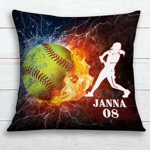 Personalized Softball Pillow - Gift for Softball Players