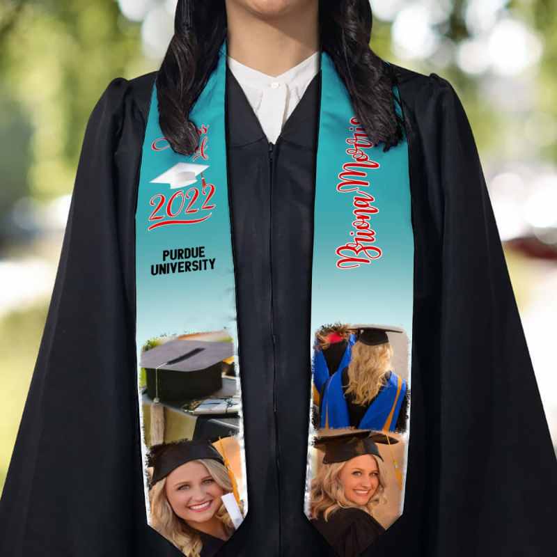 Custom Photo Class of 2023 Stoles Sash For Graduation Day, T368 HN590