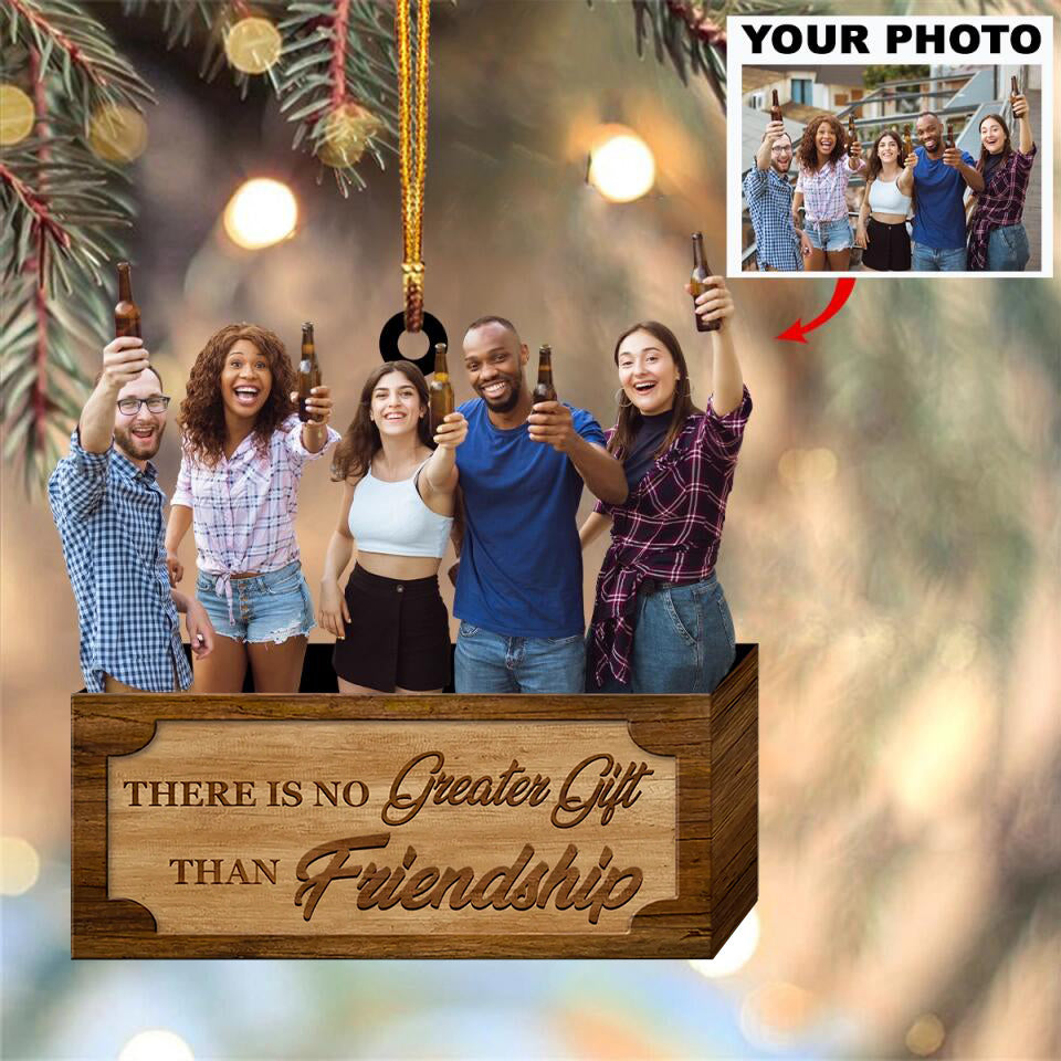 Gift For Family Member - No Greater Gift Than Cousins - Personalized Photo Mica Ornament