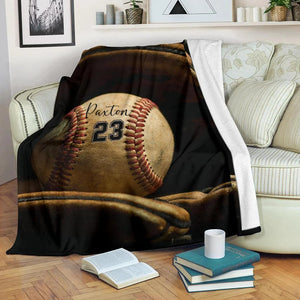 Personalized Lovely Kid Baseball Blanket