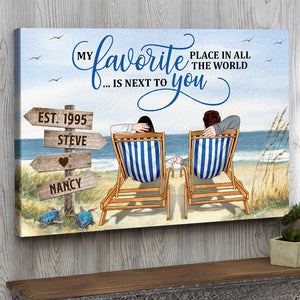 Next To You Is One Of My Favorite Places To Be - Couple On The Beach Poster