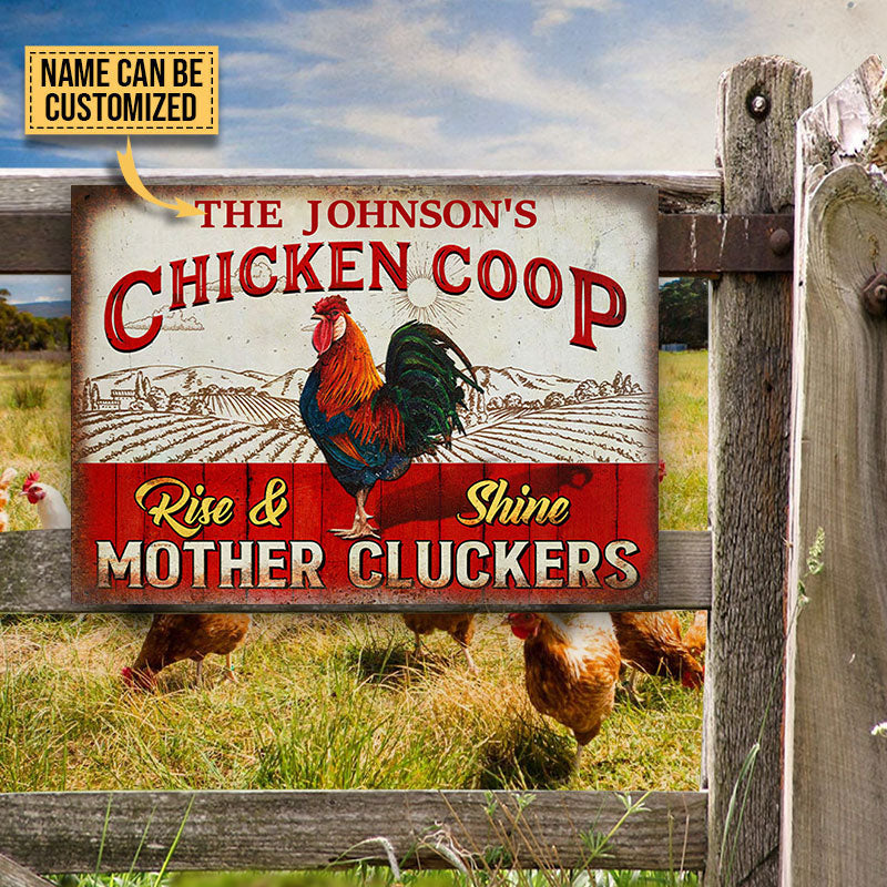 Farm Chicken Coop Personalized Metal Sign Gift For Farmer