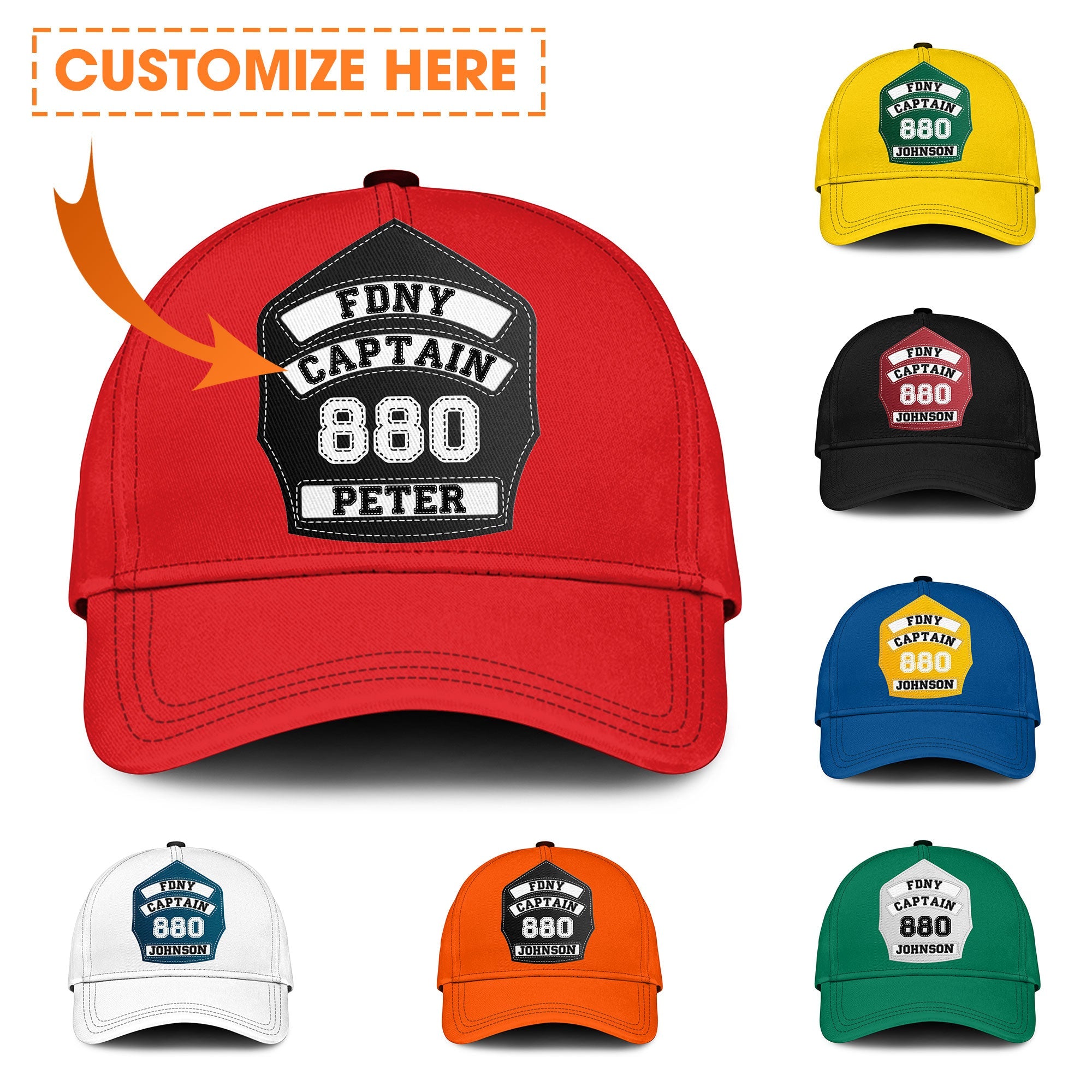 Firefighter’s Helmet Front Shield Personalized Classic Cap