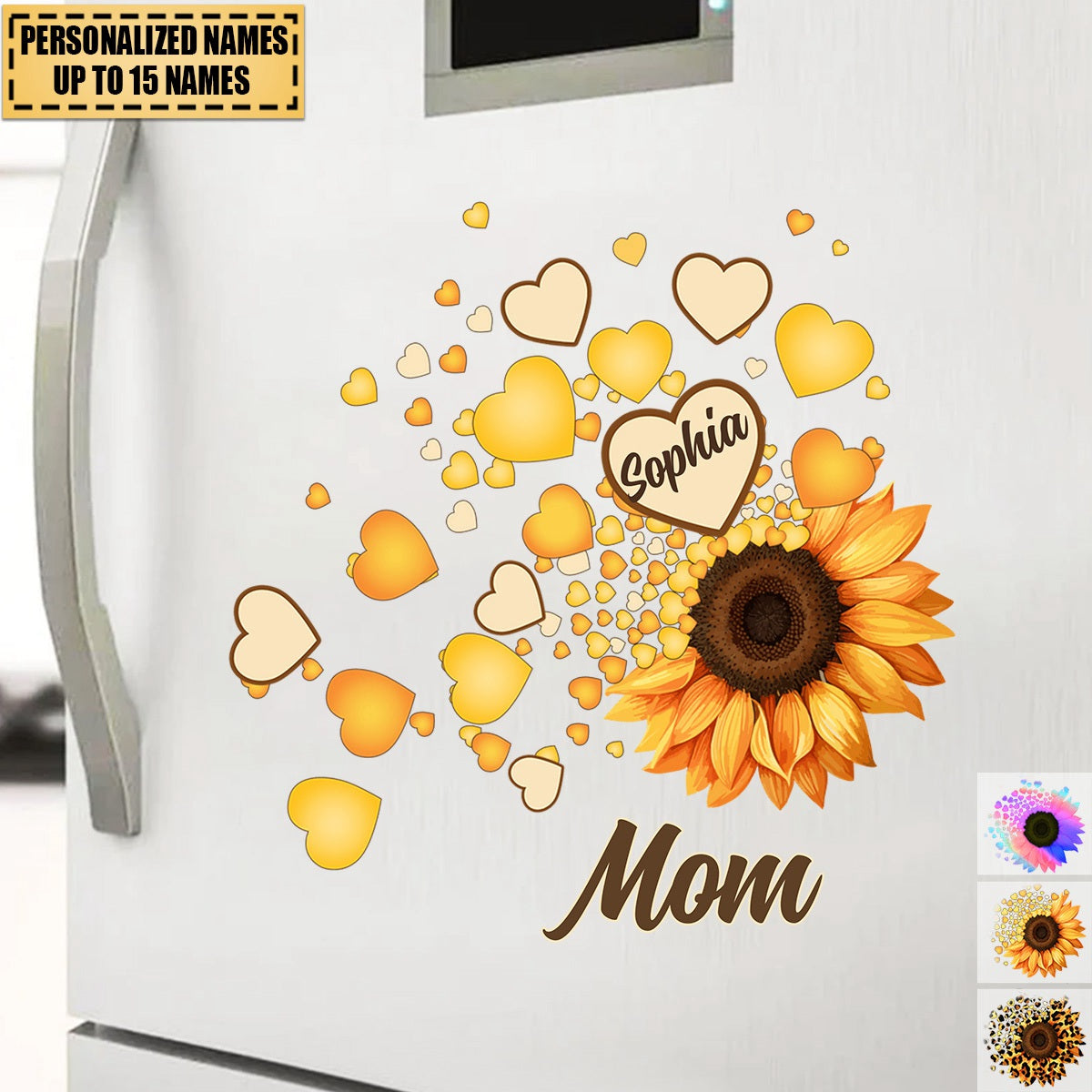 Grandma Mom Kids Sunflower - Gift For Mother, Grandmothe - Personalized Sticker Decal