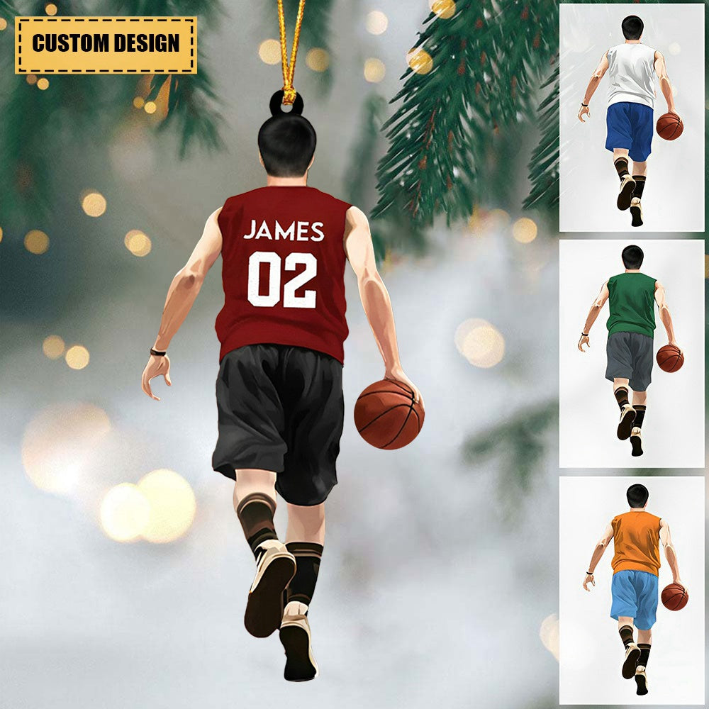 Personalized Acrylic Christmas / Car Hanging Ornament-Basketball Lovers