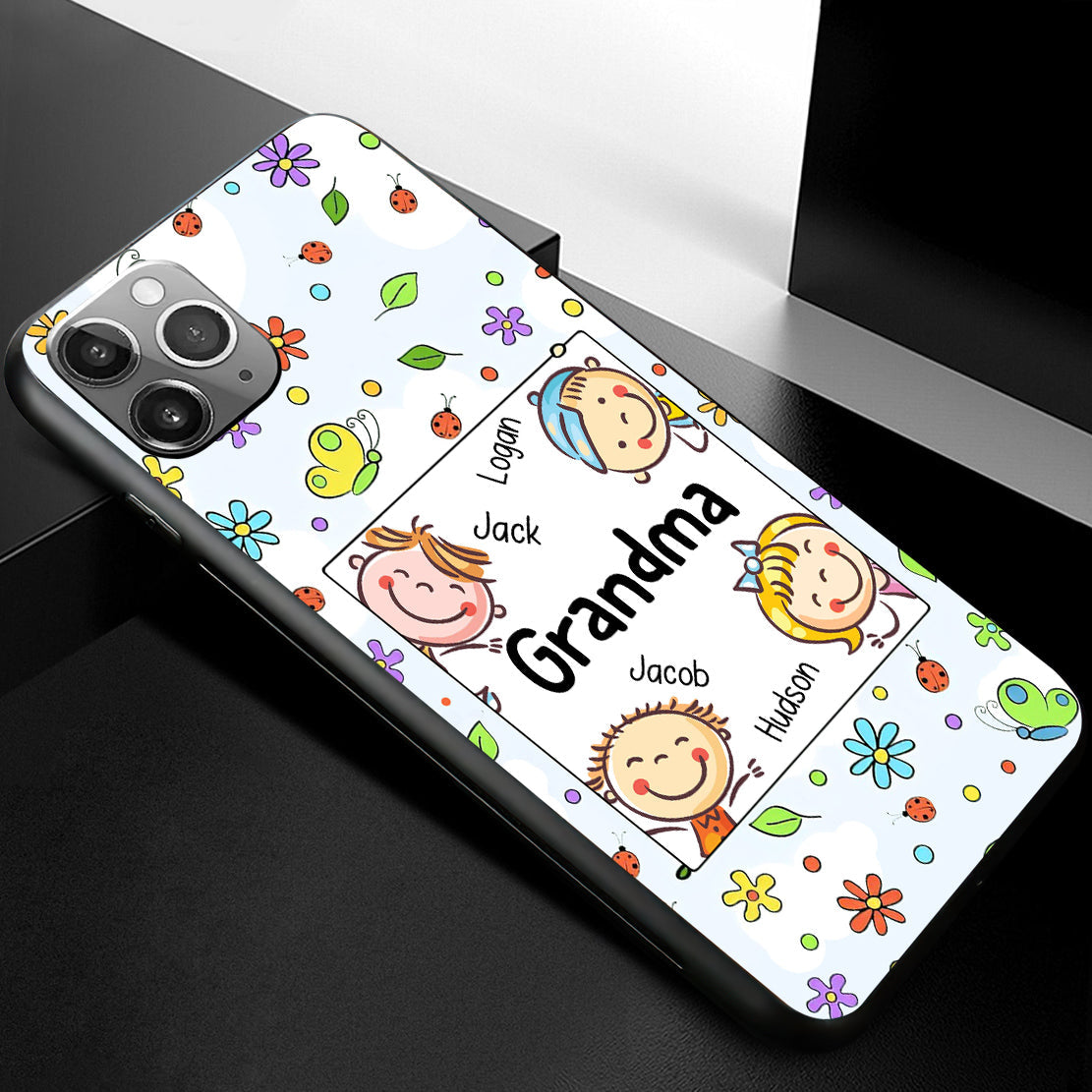 Nana Grandma Mommy Cartoon Happy Kids Personalized Phone Case Nana Grandma Mommy Cartoon Happy Kids Personalized Phone Case