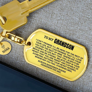 Perfect Christmas Gift to Grandson-Remember Whose Grandson You Are | Unique Keychain