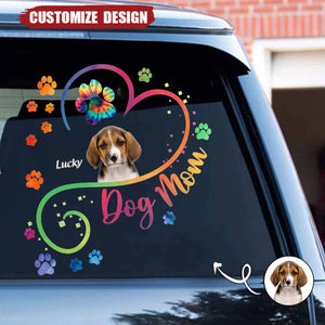 Custom Photo Dog Mom - Gift For Dog Lovers - Personalized Decor Decal