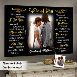 Whatever You Lack Custom Photo Canvas Gift For Couple