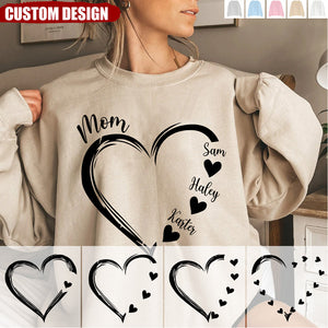 Personalized Sweet Heart Grandma, Nana, Mom Kids Sweatshirt