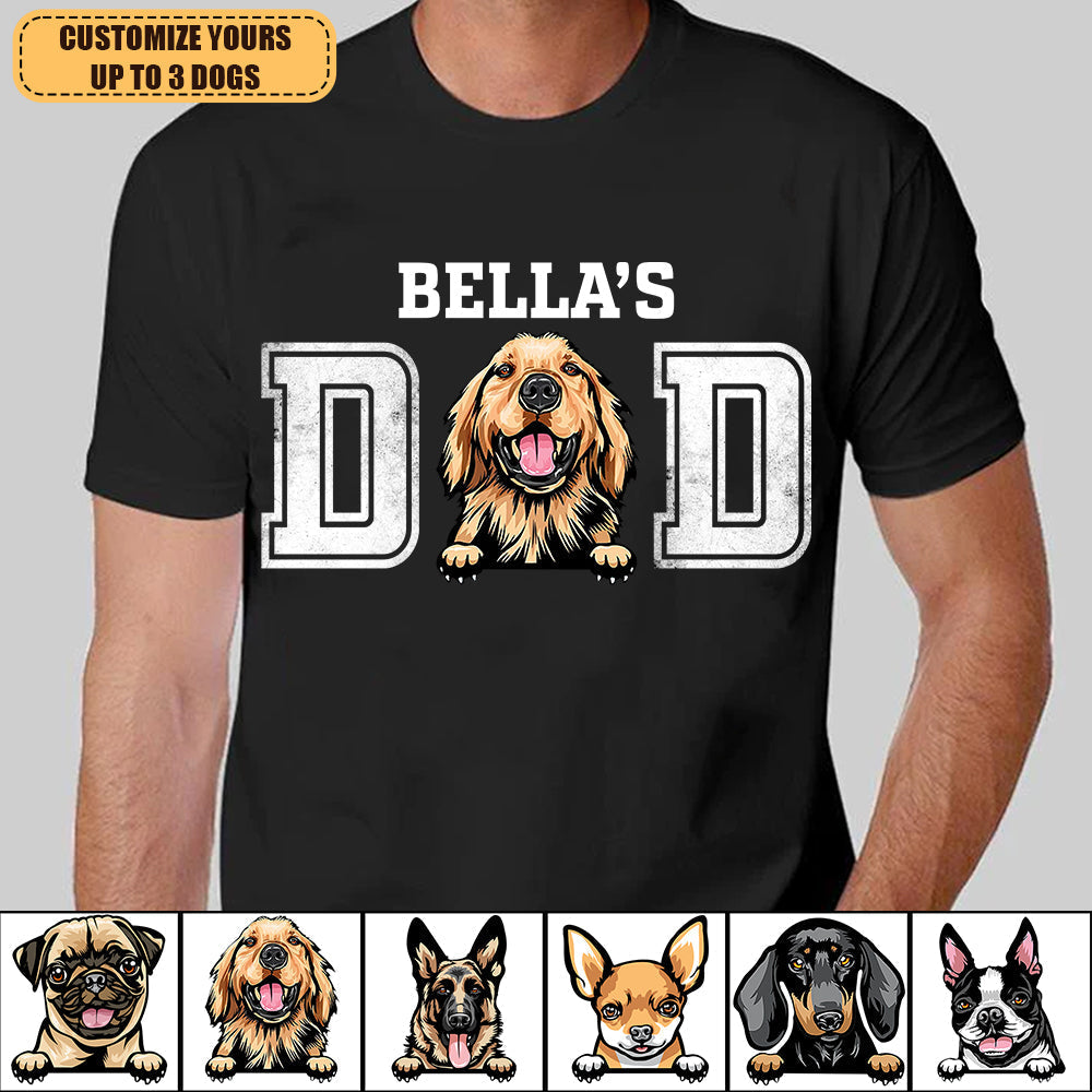 Dog Dad Personalized Shirt, Personalized Father's Day Gift for Dog Lovers, Dog Dad, Dog Mom