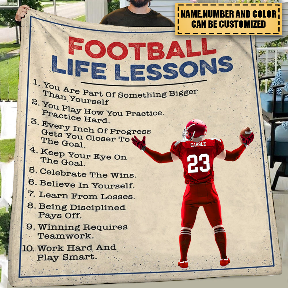 Personalized Ornament American Football Fleece Blanket-Great Gift Idea For Football Lovers