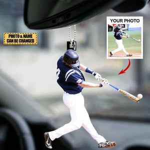 Personalized Acrylic Car Hanging Ornament - Gift For Baseball/Softball Lovers- Custom Your Photo