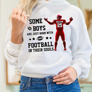 Personalized Some Boys Are Just Born With American Football In their Souls All Over Print Hoodie