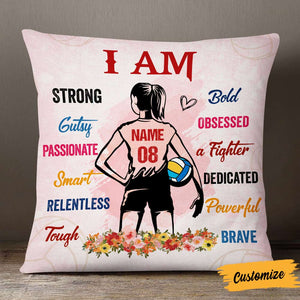 Personalized Love Volleyball Player Pillow