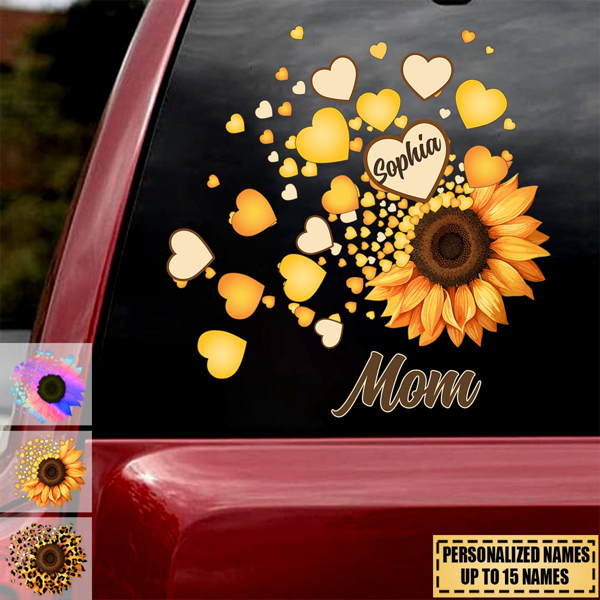 Grandma Mom Kids Sunflower - Gift For Mother, Grandmothe - Personalized Sticker Decal