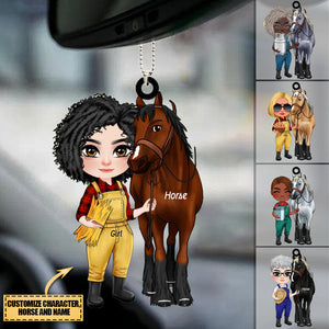 You Are The Best Horse Mom Ever, Personalized Car Hanging Ornament