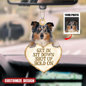 Upload Photo - Personalized Dog Car Ornament