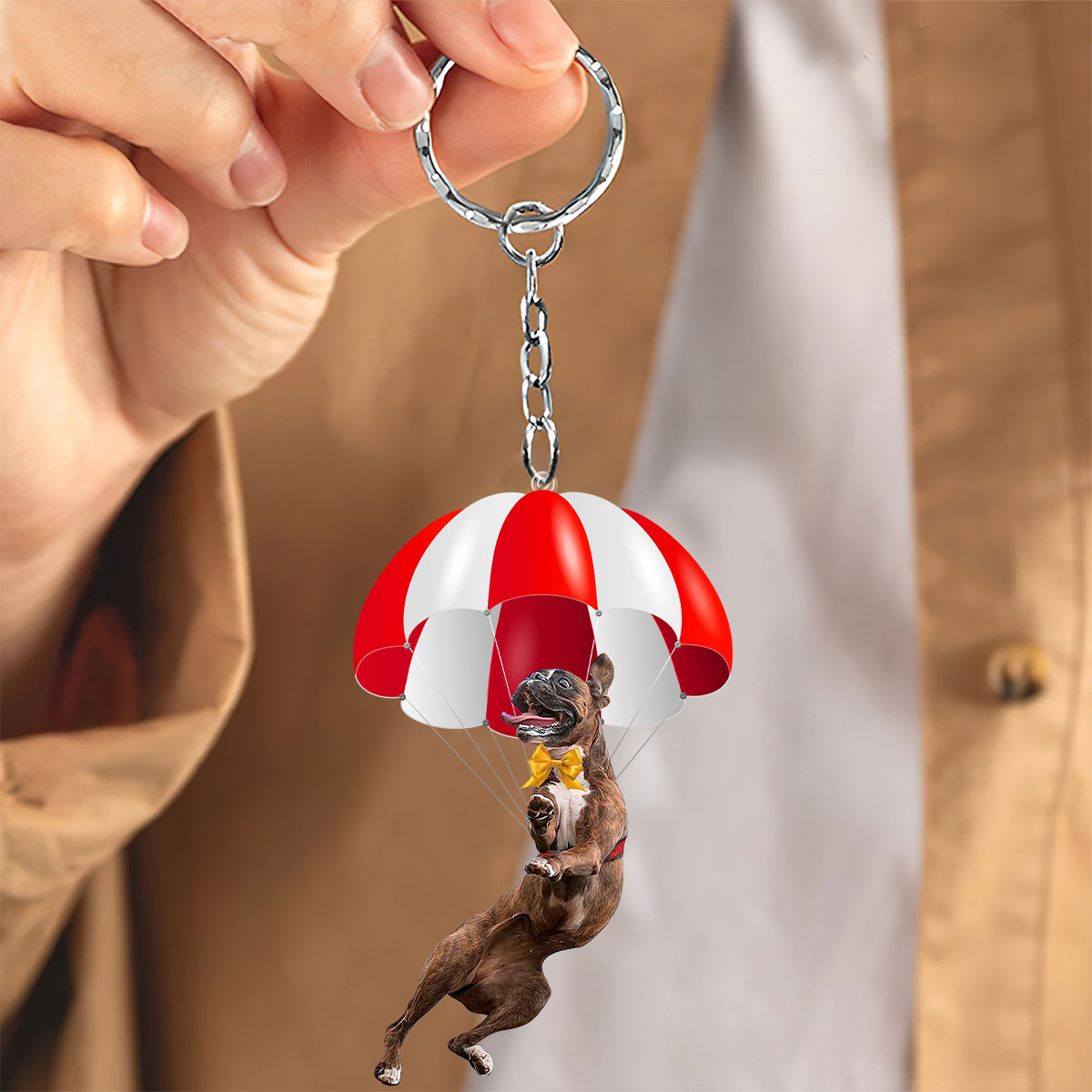 Boxer Fly With Parachute Christmas Two-Sided Ornament