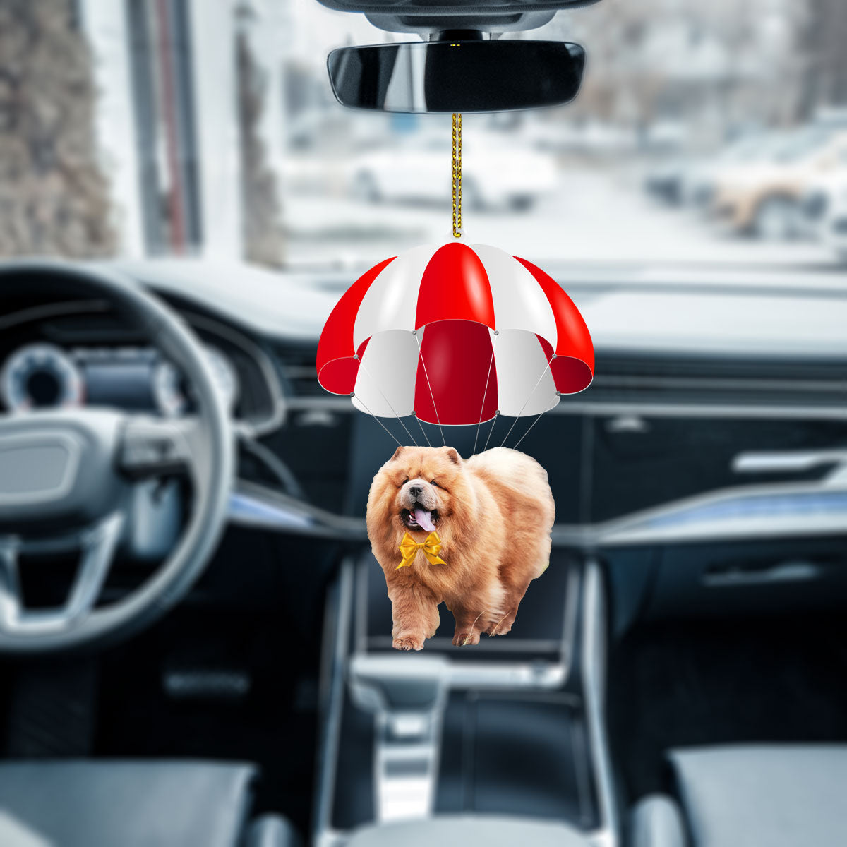 Chow Chow Fly With Parachute Christmas Two-Sided Ornament