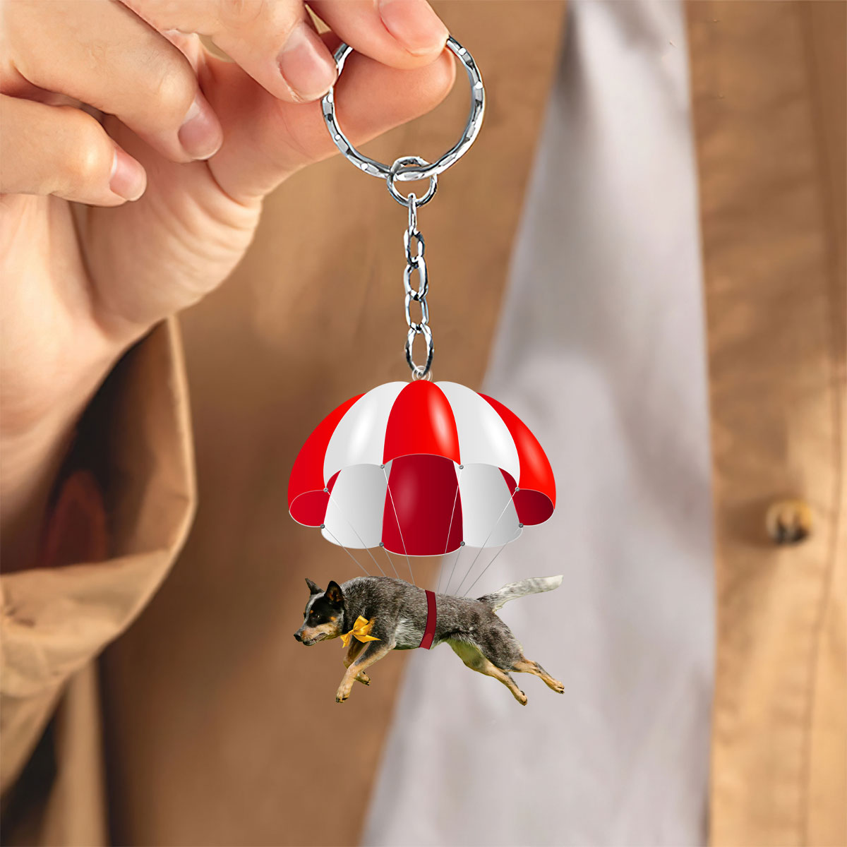 Australian Cattle Fly With Parachute Christmas Two-Sided Ornament