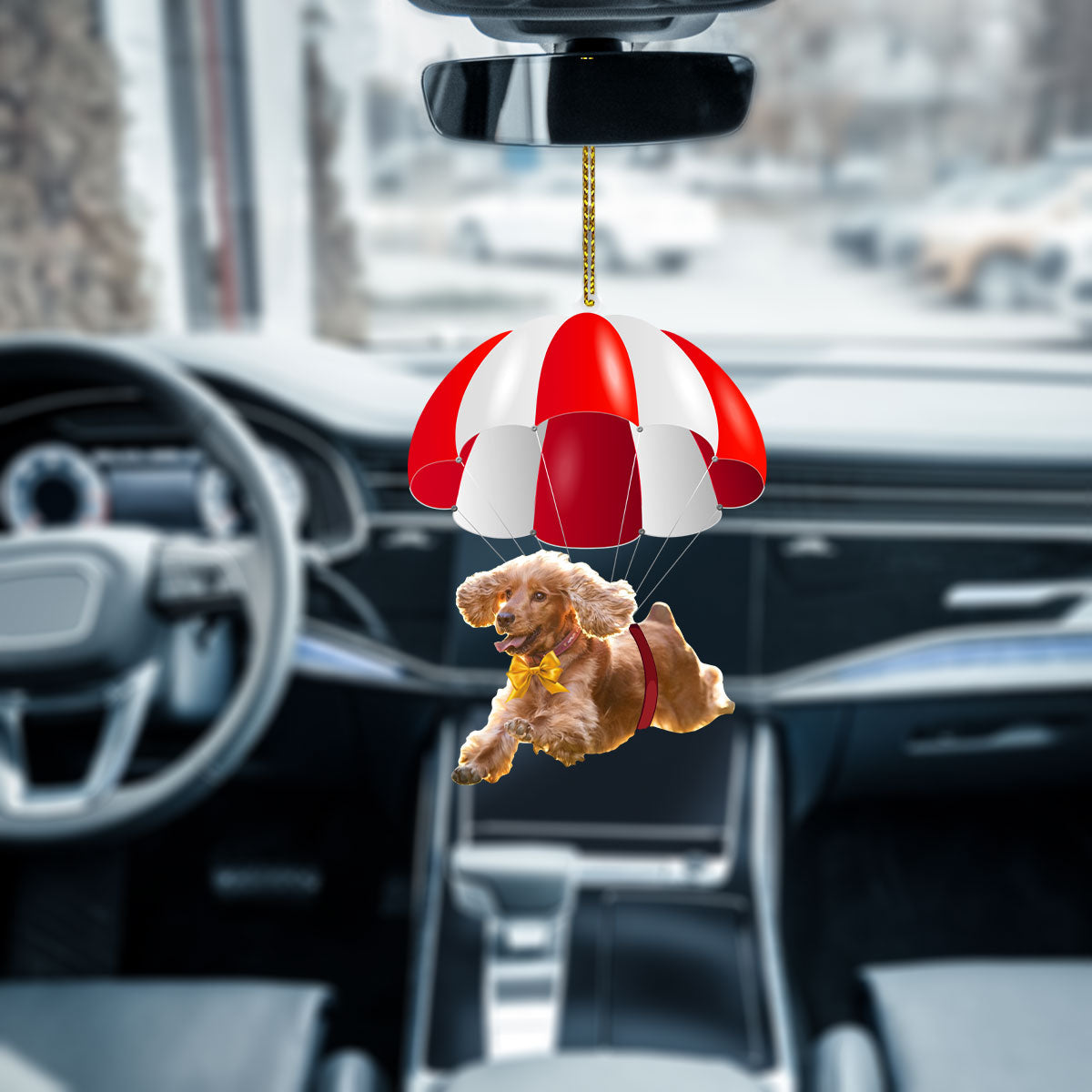 Cocker Spaniel Fly With Parachute Christmas Two-Sided Ornament