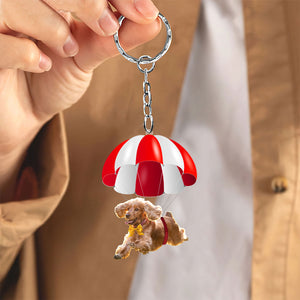 Cocker Spaniel Fly With Parachute Christmas Two-Sided Ornament