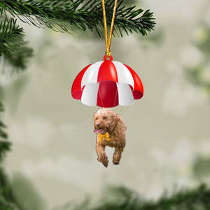 Cockapoo Fly With Parachute Christmas Two-Sided Ornament