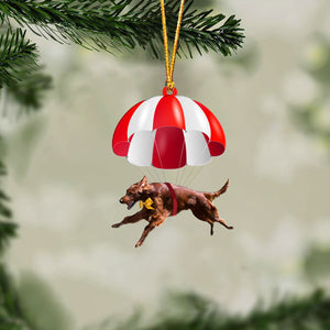 Irish Setter Fly With Parachute Christmas Two-Sided Ornament