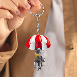 Greyhound Fly With Parachute Christmas Two-Sided Ornament