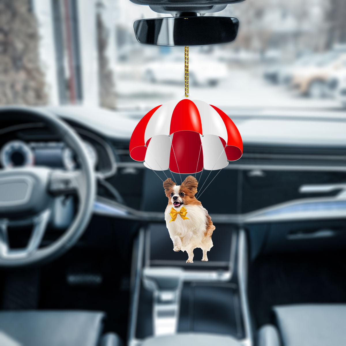 Papillon Fly With Parachute Christmas Two-Sided Ornament