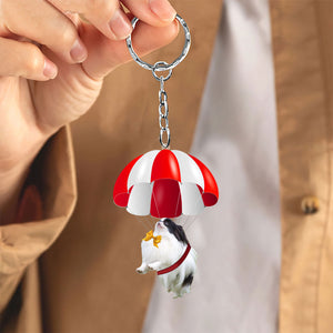 Japanese Chin Fly With Parachute Christmas Two-Sided Ornament
