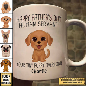 Watercolor Cute Dogs Happy Father‘s Day Dog Human Servant Personalized Mug