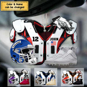 American Football - Personalized Christmas/Car Ornament, Gift For Football Fans