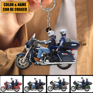 2022 New Release Personalized Biker Couple Ultra Limited Motorcycle Acrylic Keychain