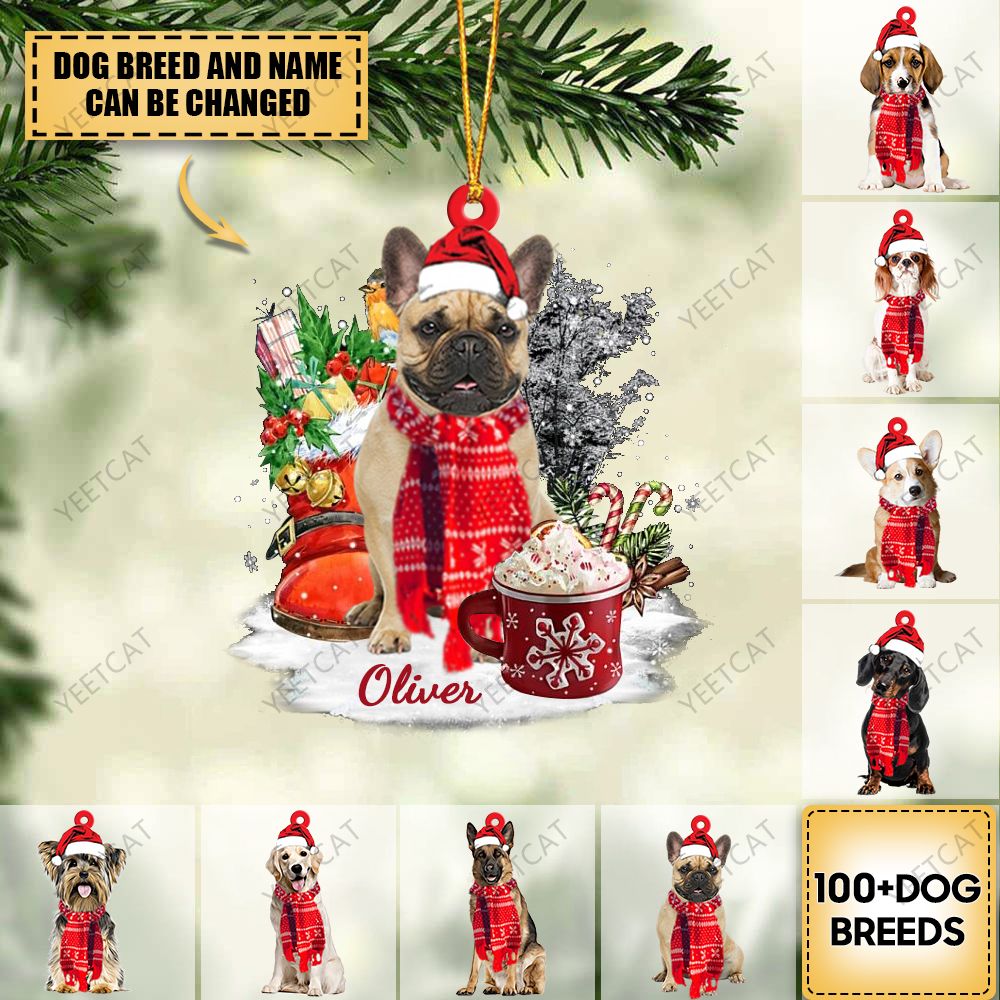 Personalized Dog Christmas Hanging Ornament-2022 New Release