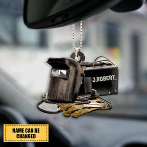Personalized Welder Car Hanging Ornament