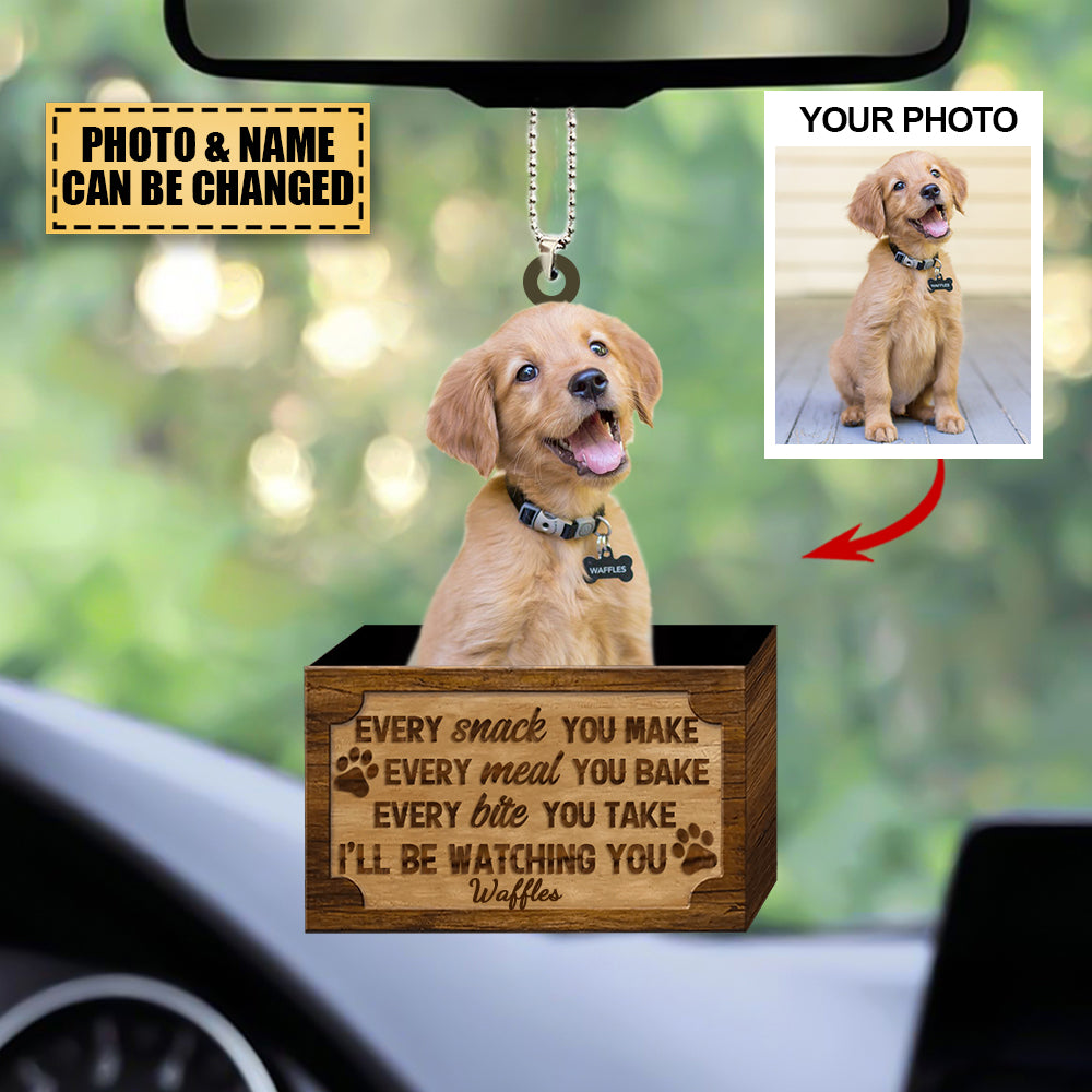 Personalized Car Hanging Ornament - Gift For Dog Lover- I'll Be Watching You