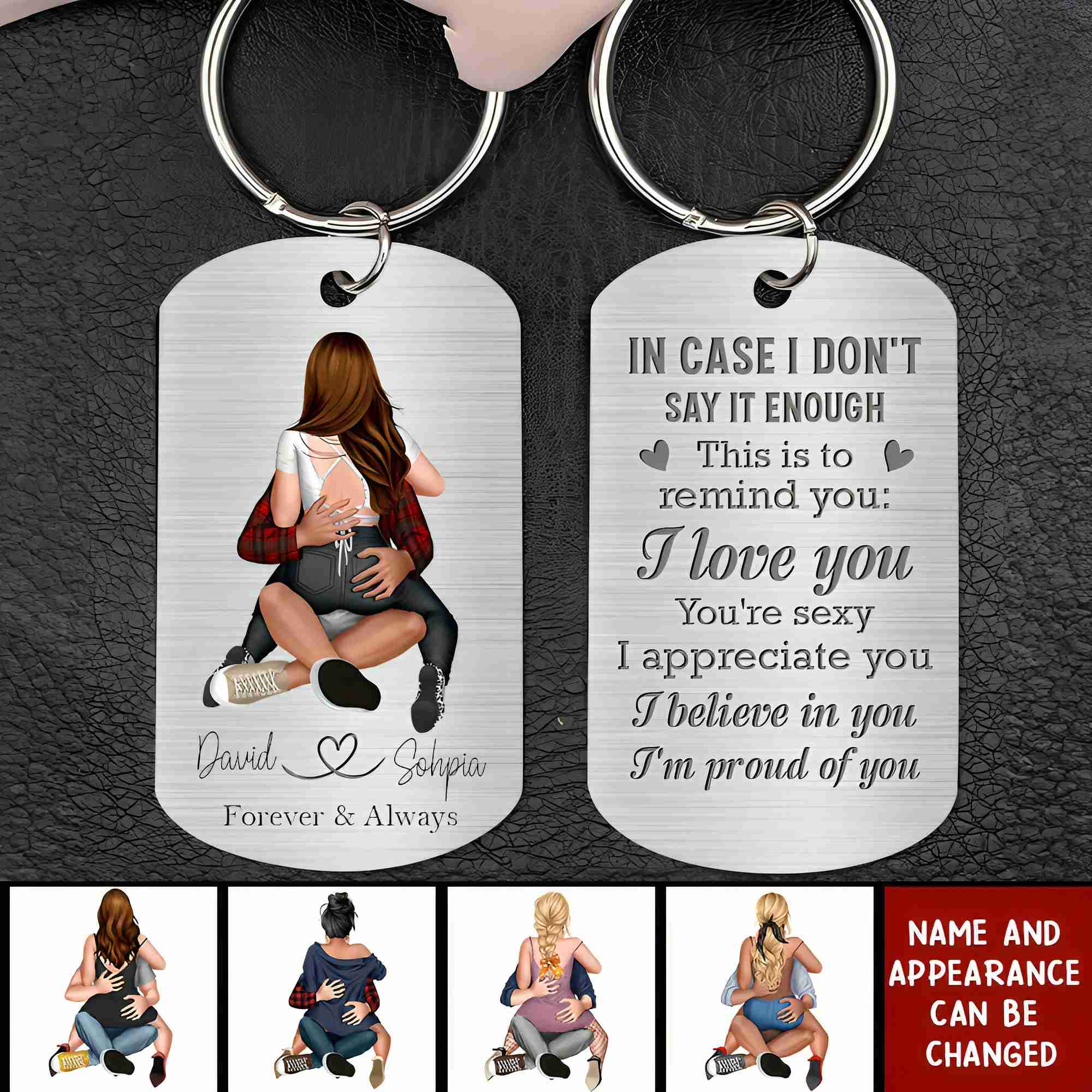 In Case I Don't Say It Enough - Personalized Aluminum Keychain - Gift Idea For Couple