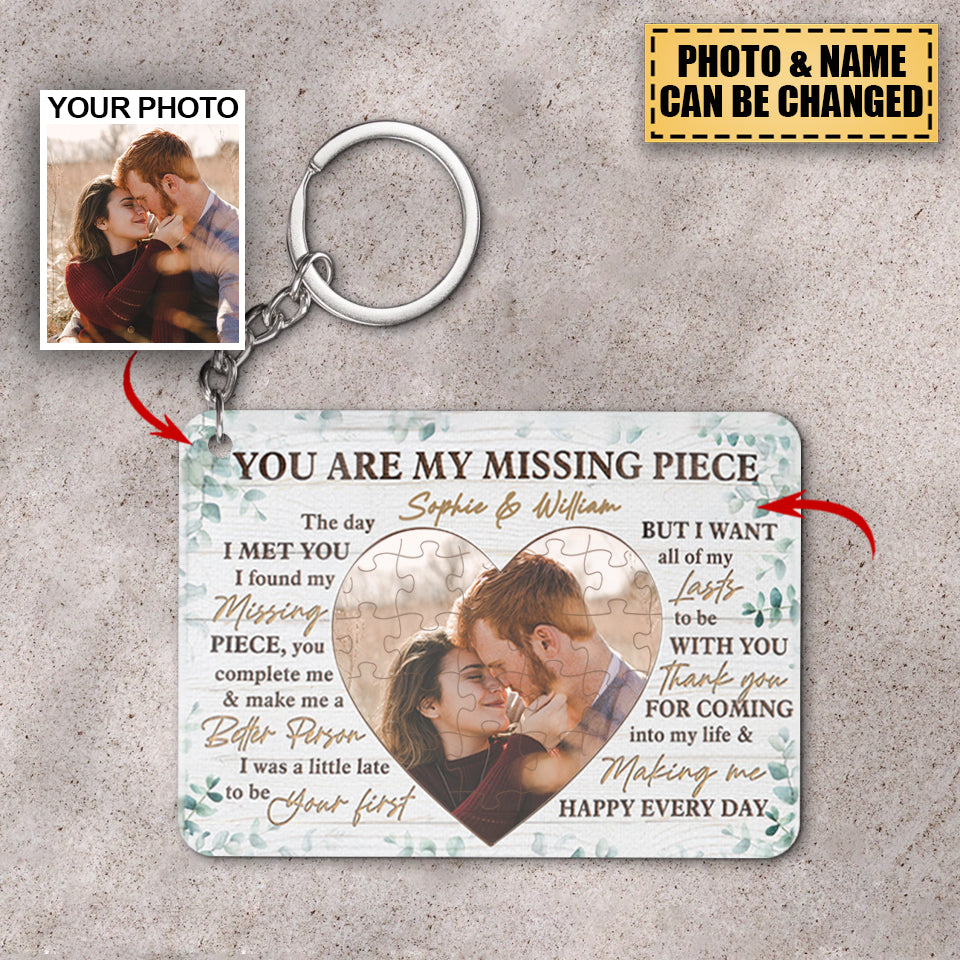 I Want All Of My Lasts To be With You - Upload Image, Gift For Couples - Personalized Acrylic/Stainless Steel  Keychain